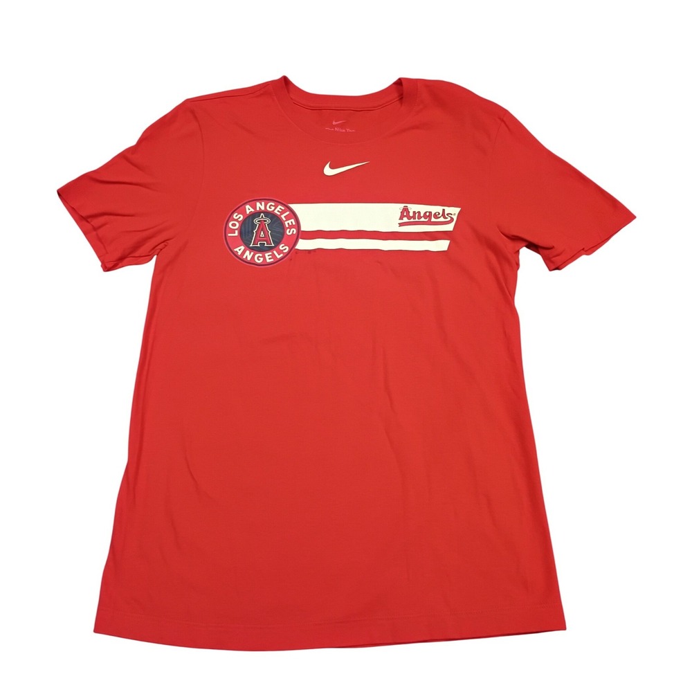 Nike Los Angeles Angels T-Shirt Mens Small Red MLB Baseball Graphic Tee